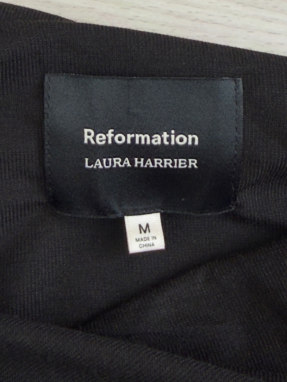Reformation x Laura Harrier Alycia Black Knit Ruched Off Shoulder Midi Dress M - Picture 14 of 15